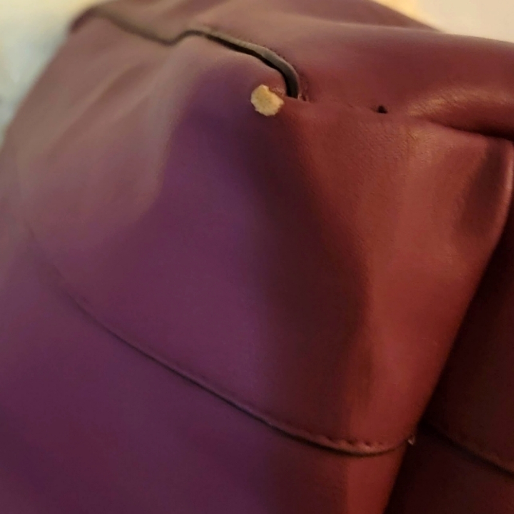 Kate Landry purse. Maroon. 14" wide by 9"